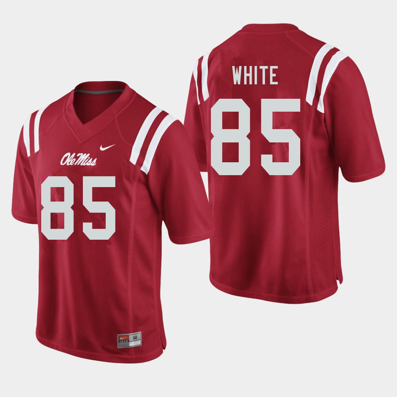 Jack White Ole Miss Rebels NCAA Men's Red #85 Stitched Limited College Football Jersey OBT8258BW